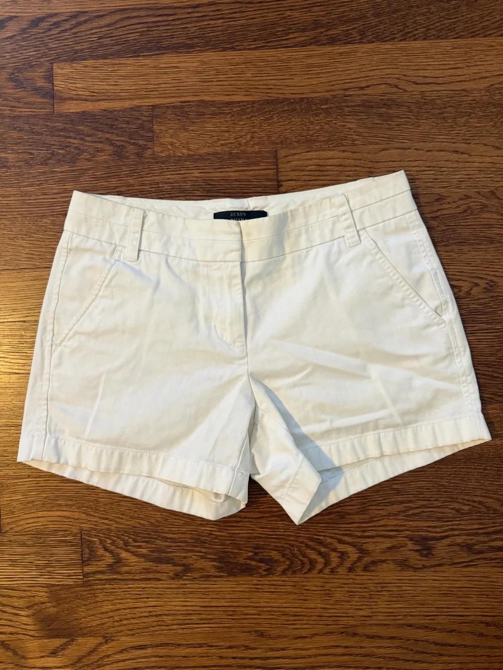 J. Crew White Chino Shorts